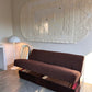 Vintage Chocolate Brown Velvet Daybed / Sofa