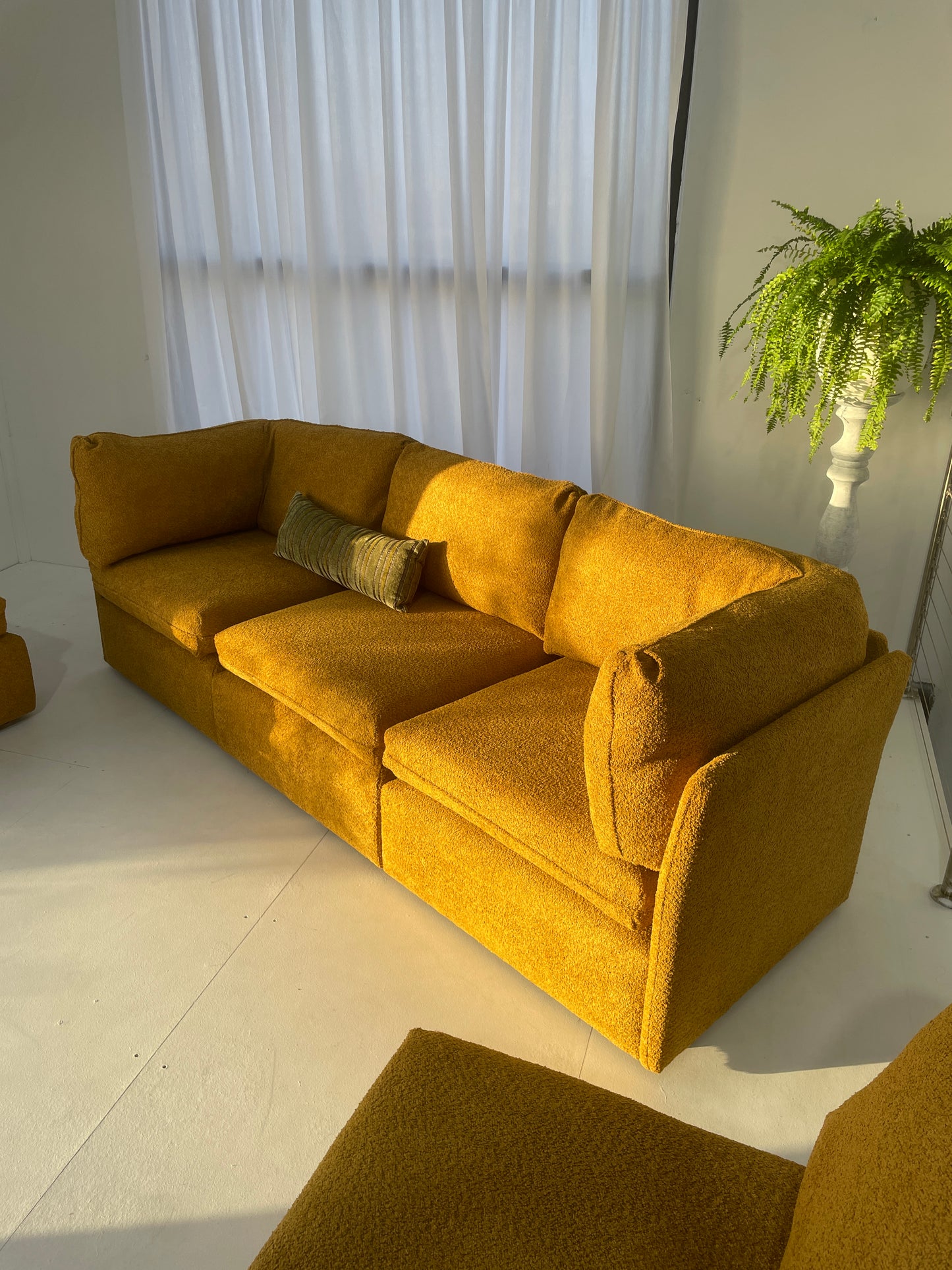 Five Piece Mustard Modular Sofa Set