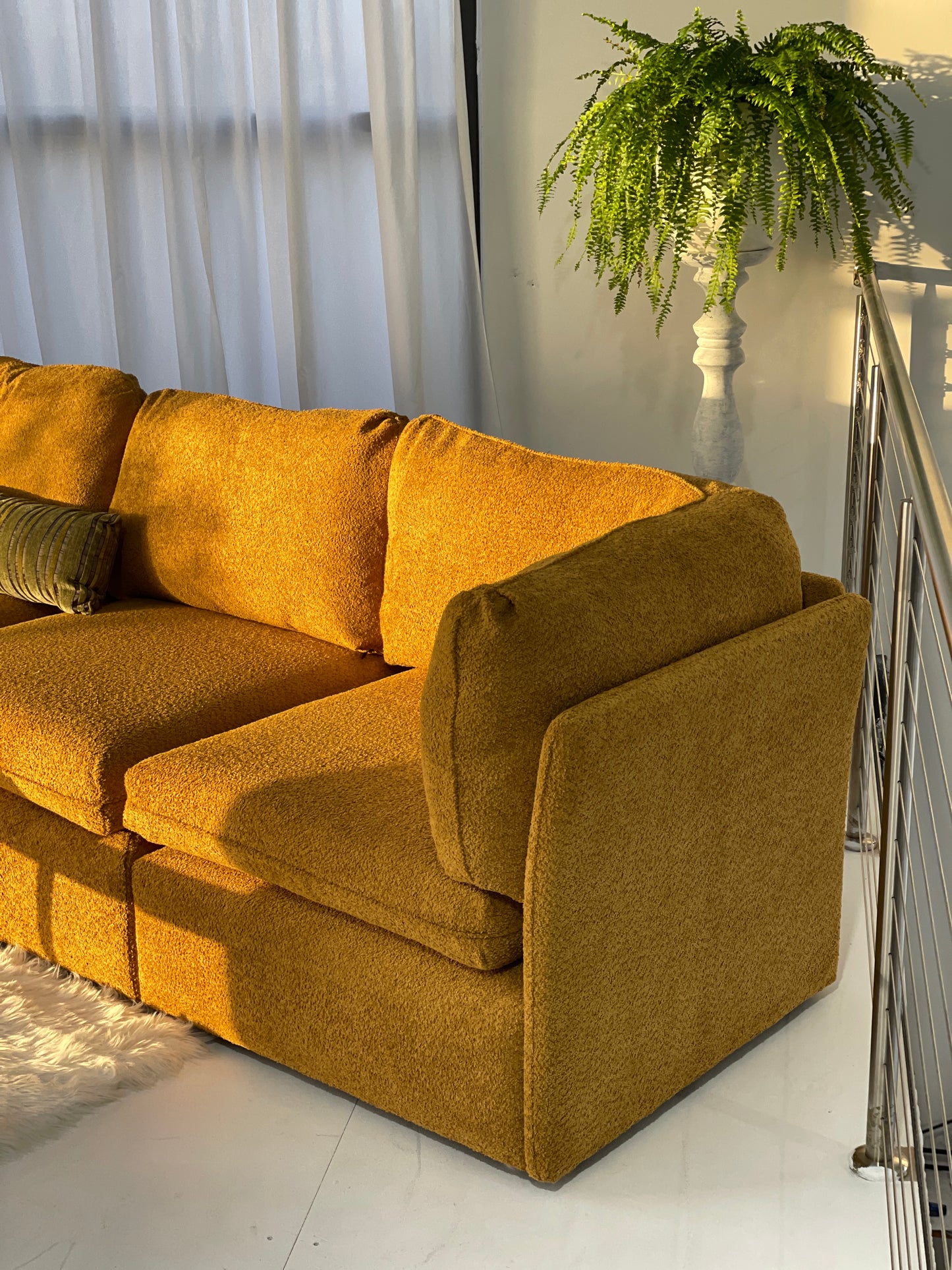 Five Piece Mustard Modular Sofa Set