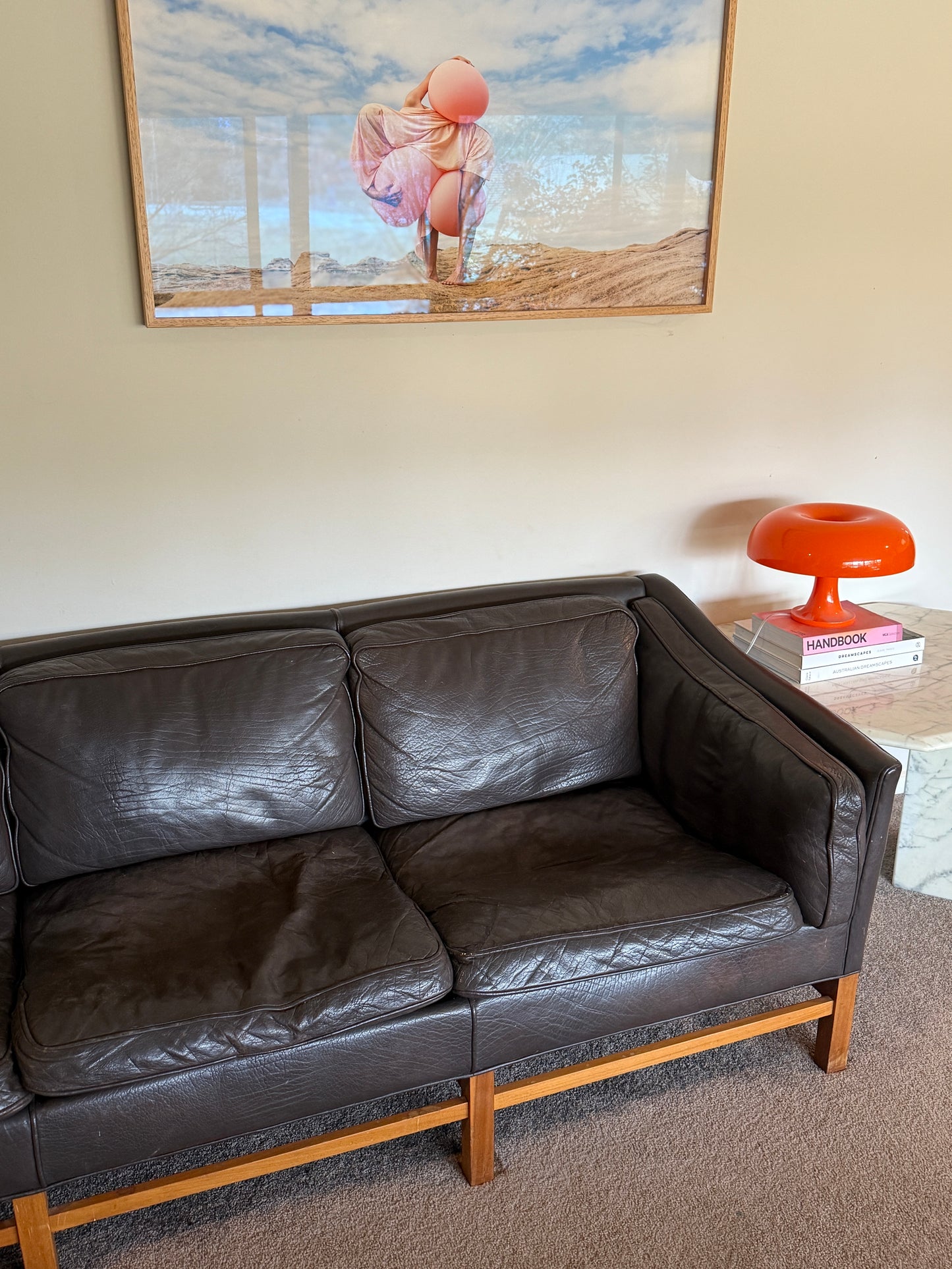 Grant Mobelfabrik Leather Sofa