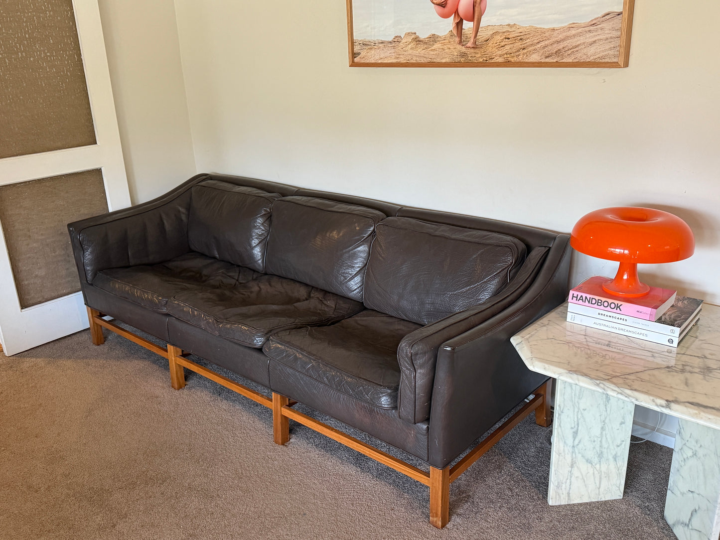 Grant Mobelfabrik Leather Sofa