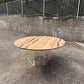 Vintage Onyx & Lucite Round Dining Table