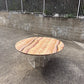 Vintage Onyx & Lucite Round Dining Table