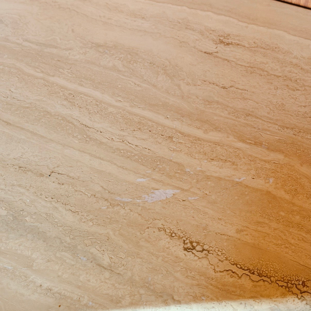 Vintage Italian Travertine Table #2