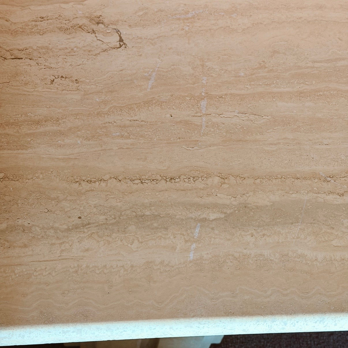 Vintage Italian Travertine Table #2