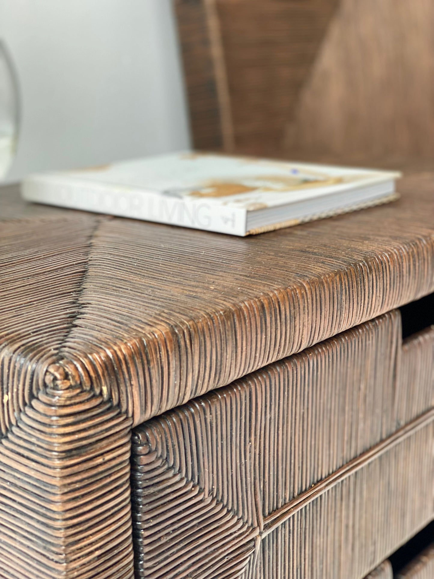 Pencil Reed Wicker Bedside Tables