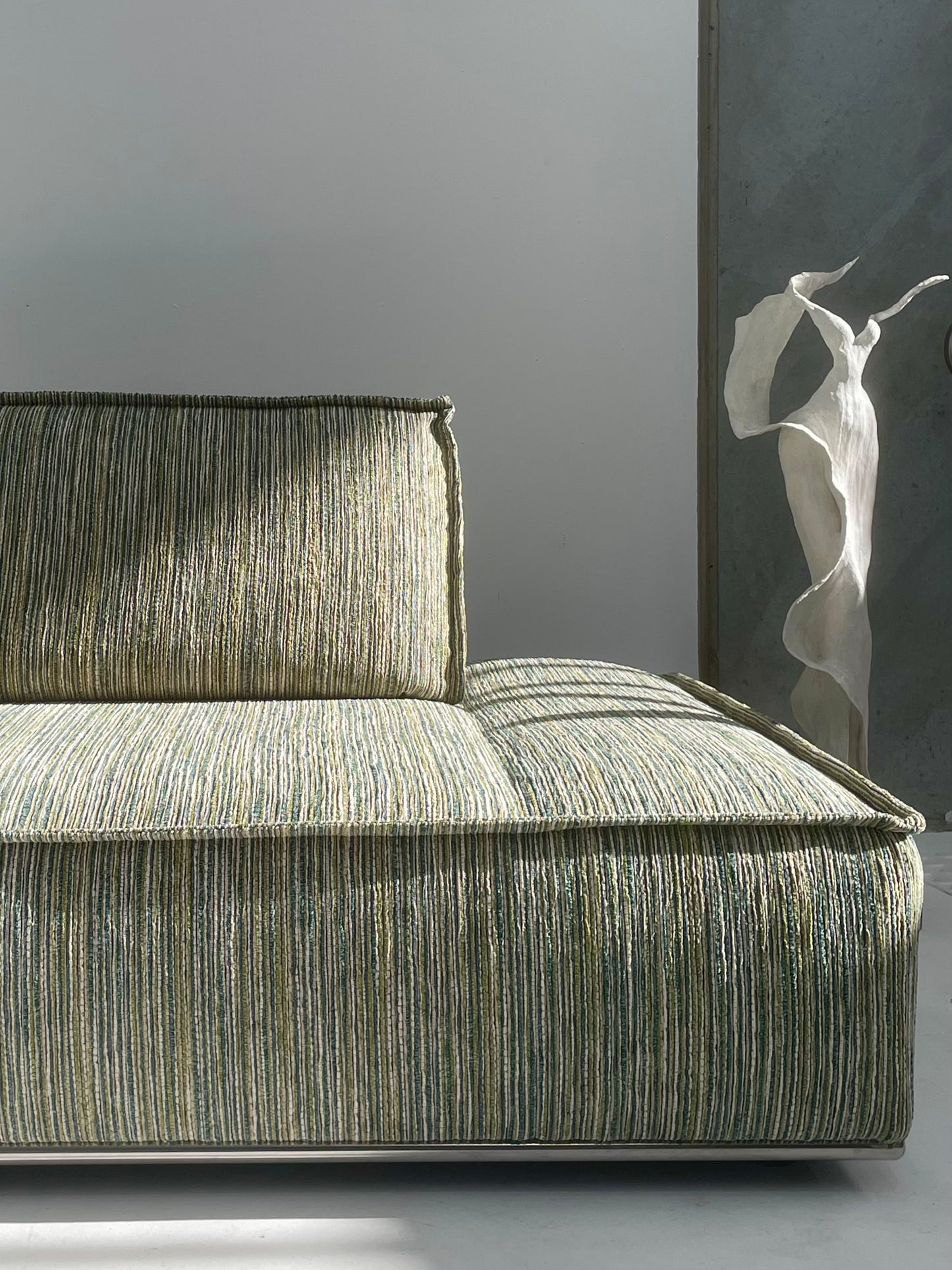 Two Piece Large Green Sofa
