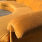 Curved Caramel Velvet Sofa