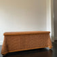 Vintage Draped Wicker Coffee Table / Chest