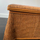 Vintage Draped Wicker Coffee Table / Chest