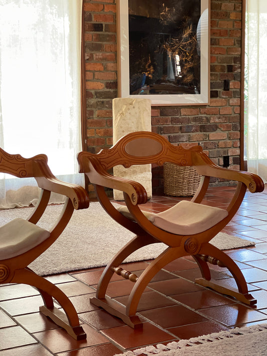 Italian Savonarola Chair - Two Available