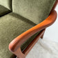 Restored Vintage Green Three-Seater Sofa & Armchairs