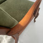 Restored Vintage Green Three-Seater Sofa & Armchairs