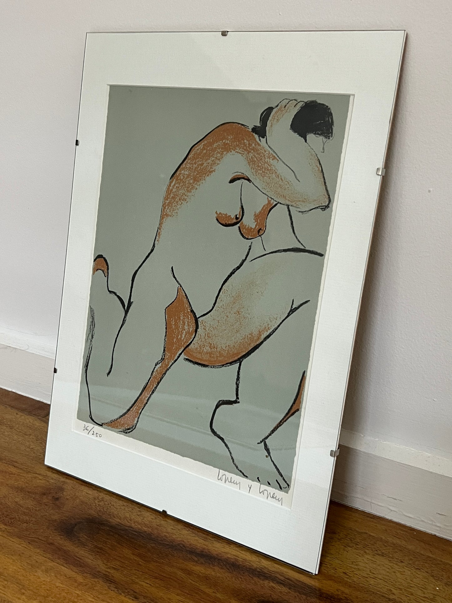 Set of 3 Signed & Framed Original Lithographs by Maria Lopez, Spain