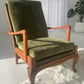 Restored Vintage Green Three-Seater Sofa & Armchairs