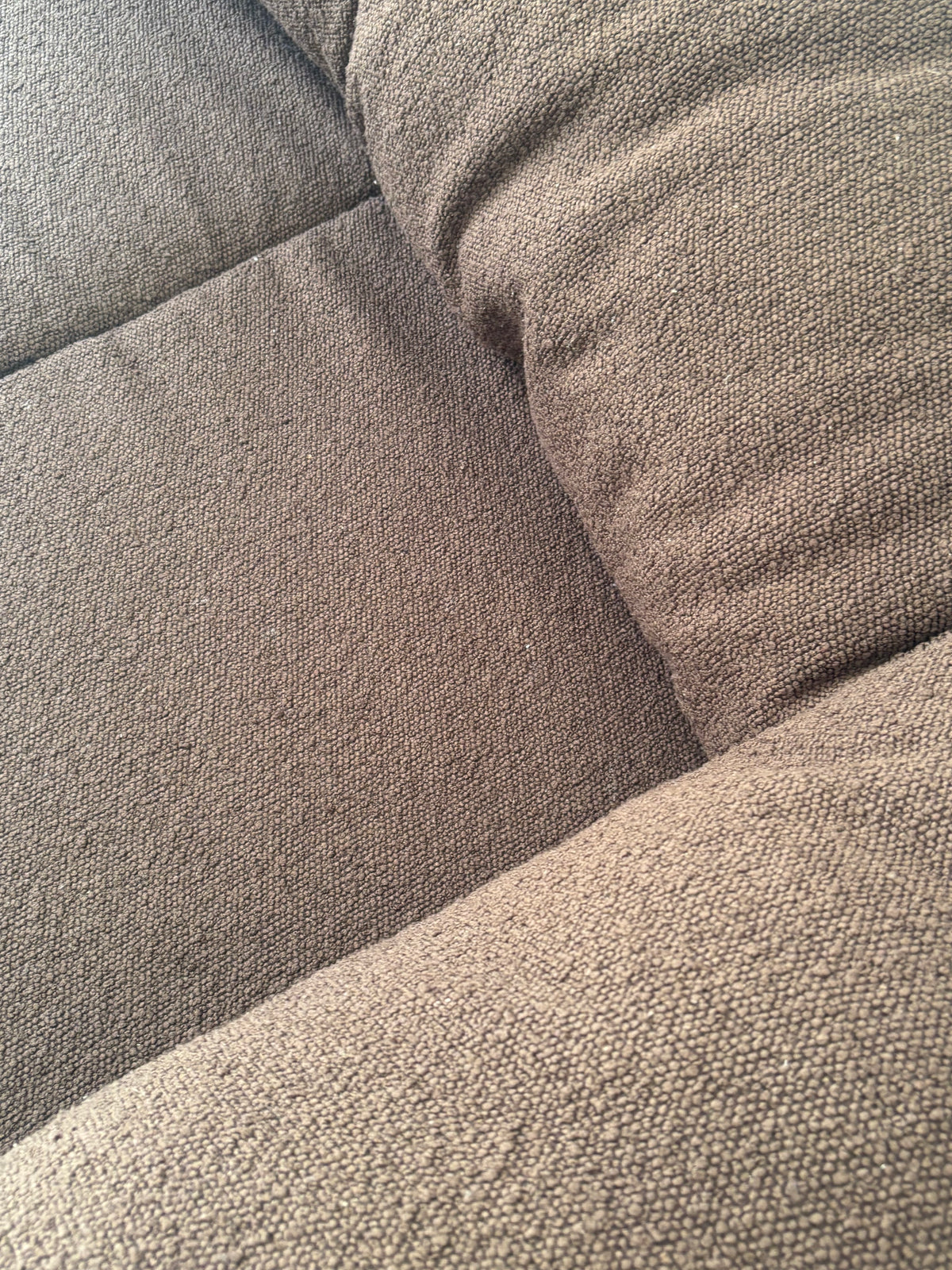 Custom Brown Boucle Sofa