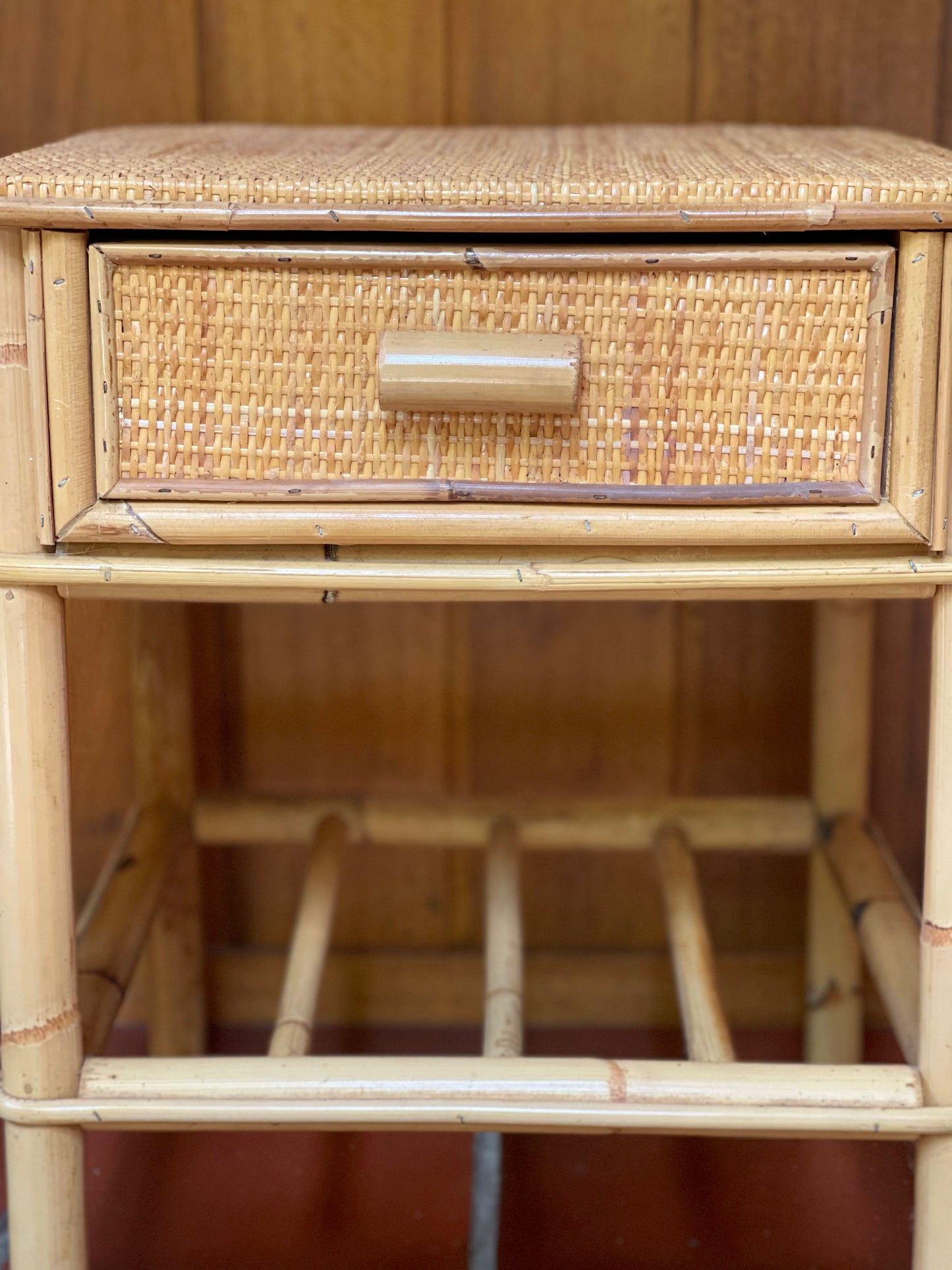 Pair of Rattan Side Tables
