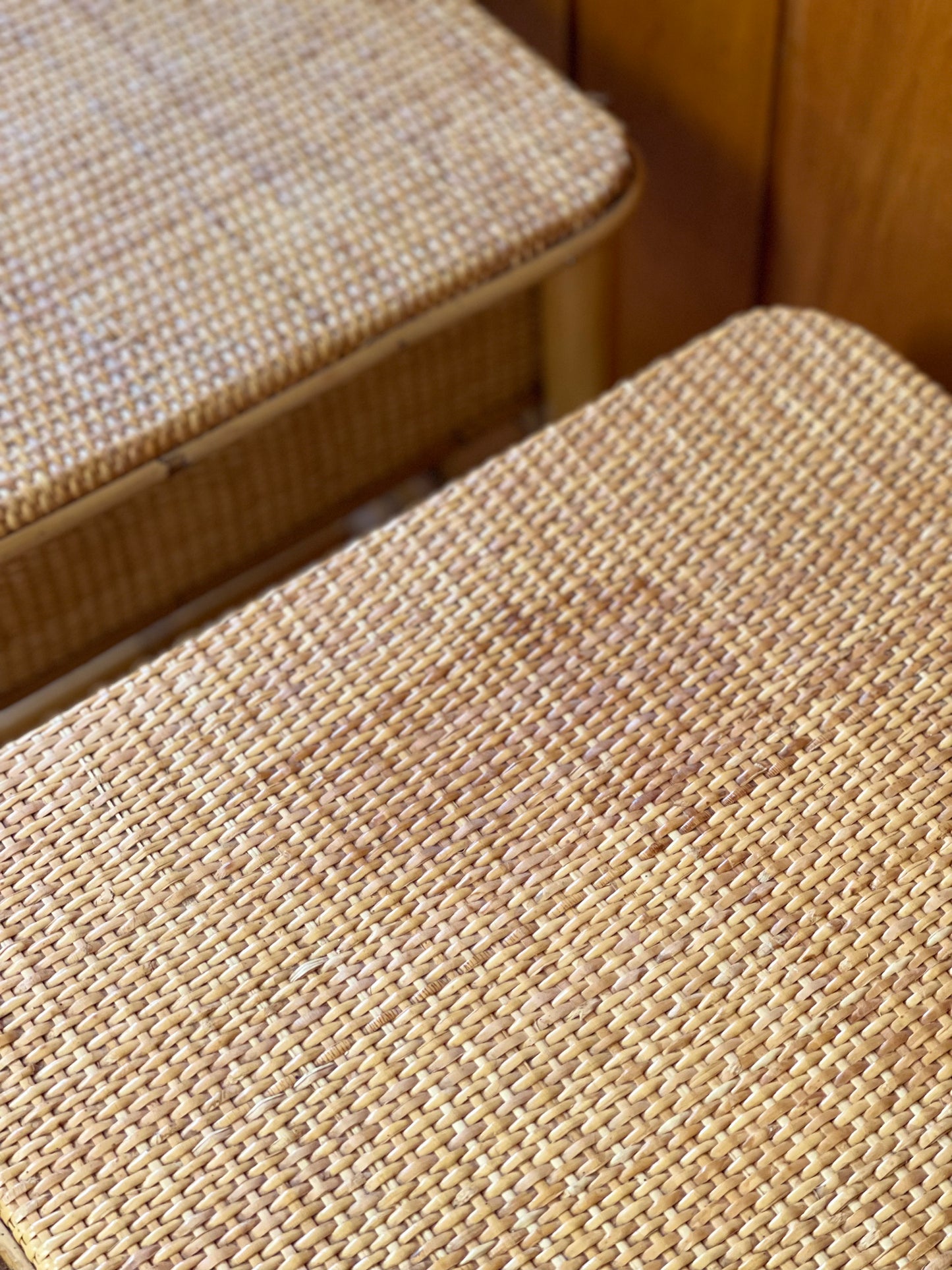 Pair of Rattan Side Tables