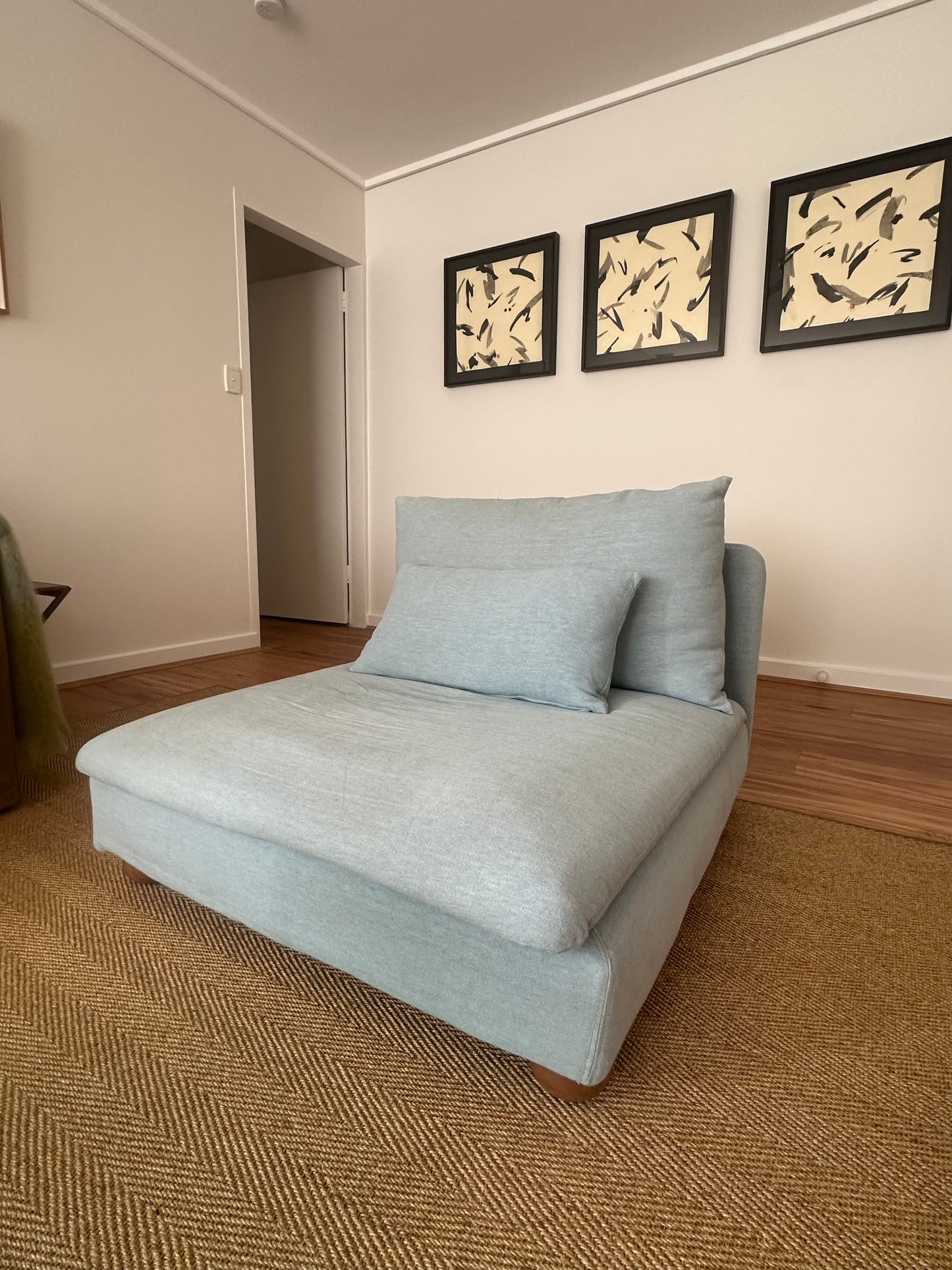 IKEA SÖDERHAMN chair with custom cover