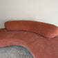 Peachy Velvet Curved Sofa