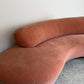 Peachy Velvet Curved Sofa