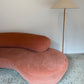 Peachy Velvet Curved Sofa