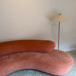 Peachy Velvet Curved Sofa