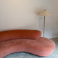 Peachy Velvet Curved Sofa