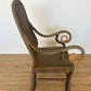 1960s Chevron Rattan Armchair