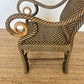 1960s Chevron Rattan Armchair
