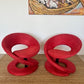 Pair of Iconic Postmodern Ribbon Chairs by Canadian furniture maker Jaymar, circa 1990.