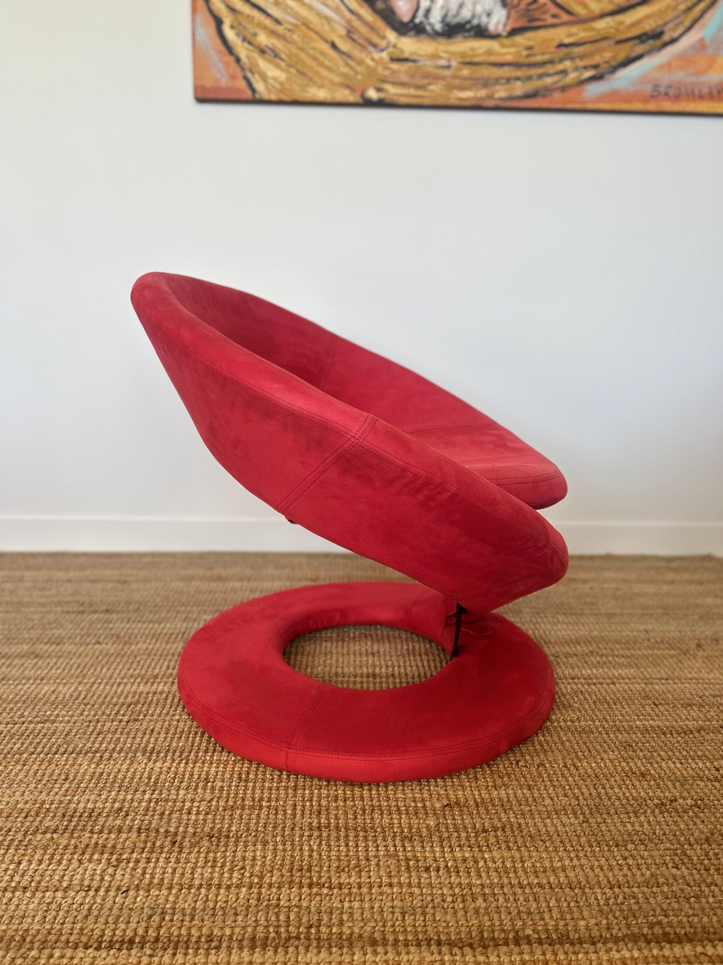 Pair of Iconic Postmodern Ribbon Chairs by Canadian furniture maker Jaymar, circa 1990.