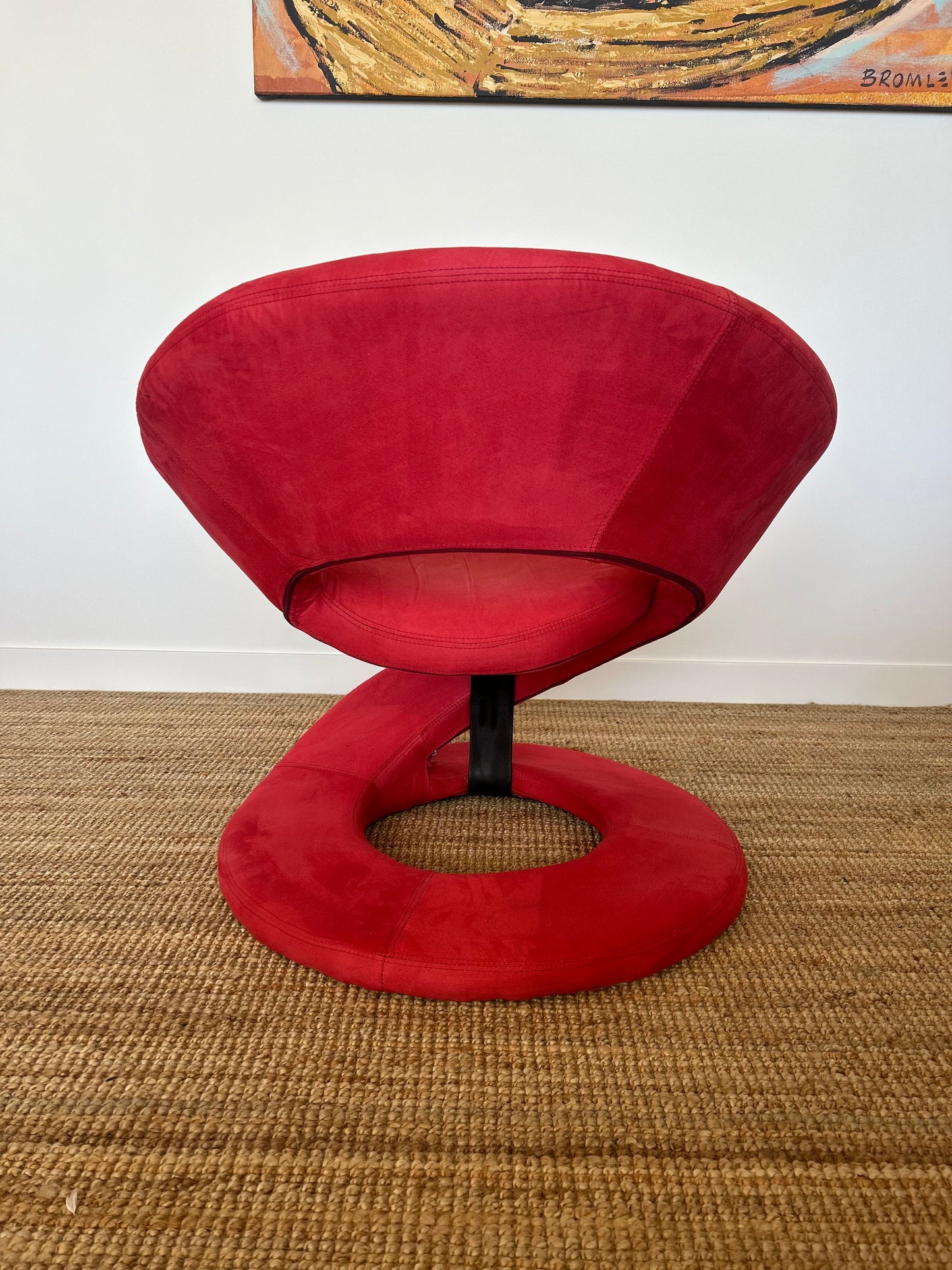 Pair of Iconic Postmodern Ribbon Chairs by Canadian furniture maker Jaymar, circa 1990.