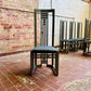 Set of Six Giorgetti Tris Dining Chairs, Italy, 1970s