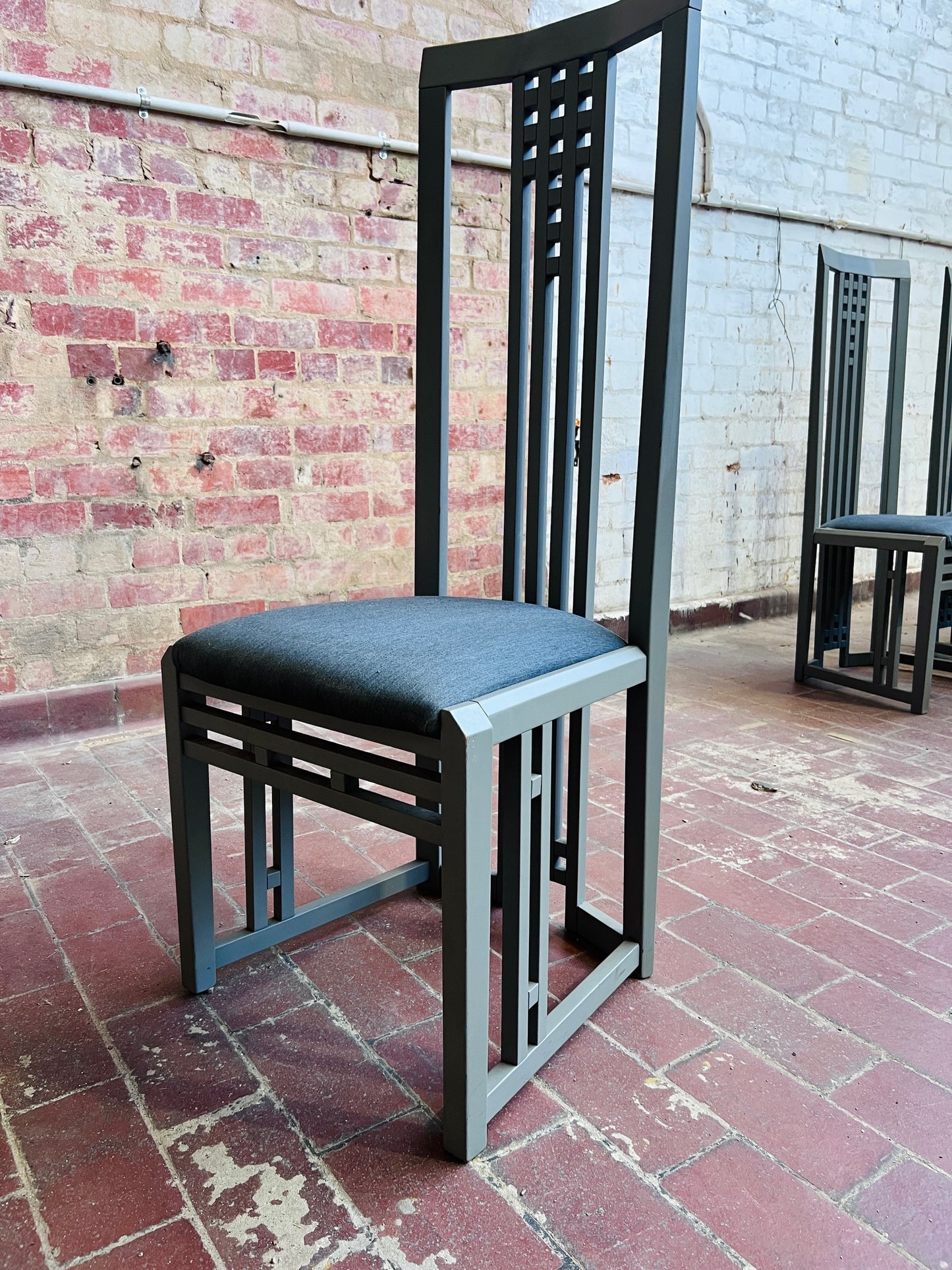 Set of Six Giorgetti Tris Dining Chairs, Italy, 1970s
