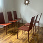 Brick-Red Leather 'Norma' Chairs by Arper, Italy (Set of 6)