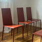 Brick-Red Leather 'Norma' Chairs by Arper, Italy (Set of 6)