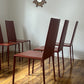 Brick-Red Leather 'Norma' Chairs by Arper, Italy (Set of 6)
