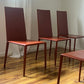 Brick-Red Leather 'Norma' Chairs by Arper, Italy (Set of 6)