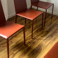 Brick-Red Leather 'Norma' Chairs by Arper, Italy (Set of 6)