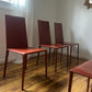 Brick-Red Leather 'Norma' Chairs by Arper, Italy (Set of 6)