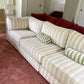 Cream Striped Modular Sofa