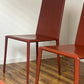 Brick-Red Leather 'Norma' Chairs by Arper, Italy (Set of 6)
