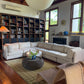 Cream Striped Modular Sofa