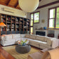 Cream Striped Modular Sofa