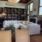 Cream Striped Modular Sofa
