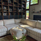 Cream Striped Modular Sofa