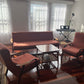 Mid Century Teak Sofa and Coffee Table Setting (armchairs not included)
