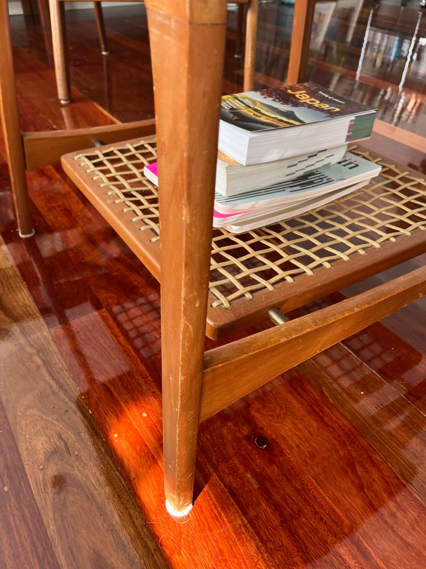 Mid Century Teak Sofa and Coffee Table Setting (armchairs not included)