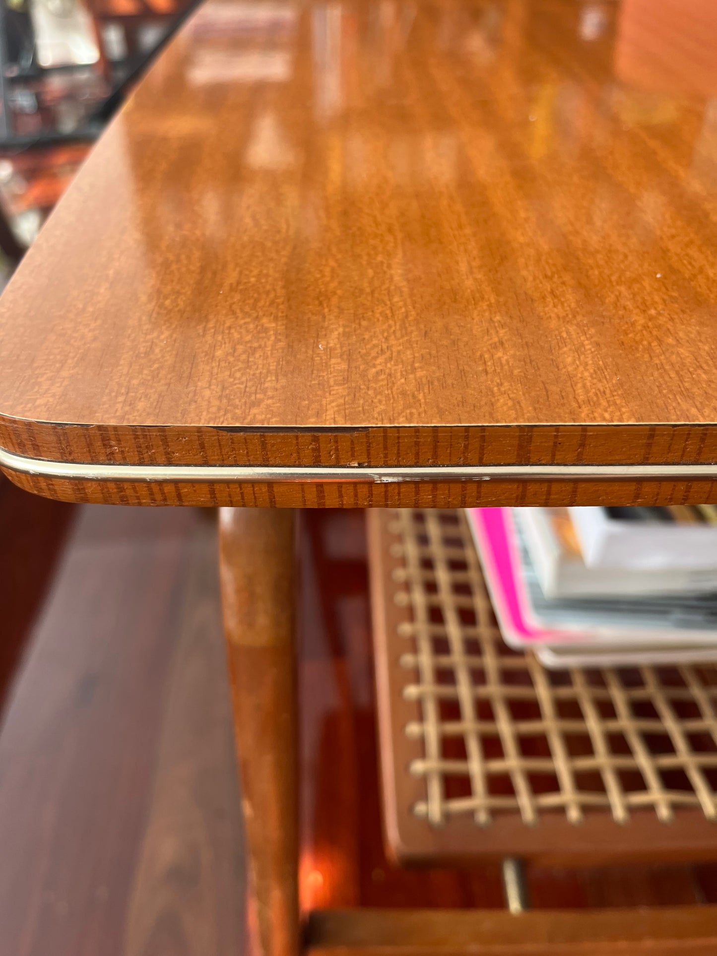 Mid Century Teak Sofa and Coffee Table Setting (armchairs not included)